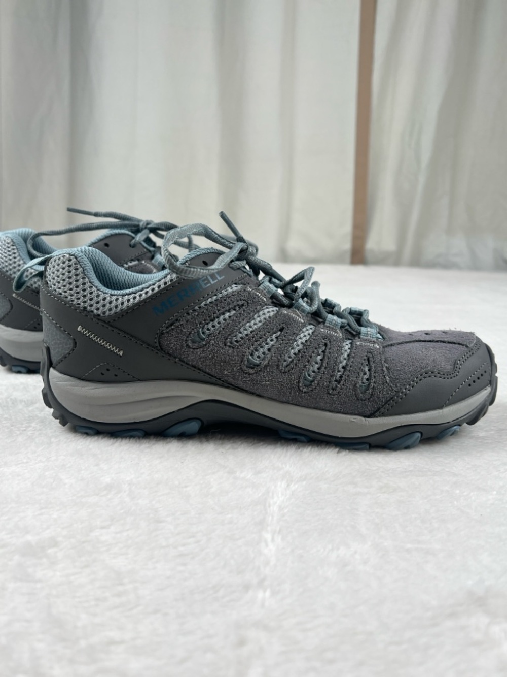 Merrell Crosslander 3 Leather Hiking Sneakers Blue Gray Women’s 9